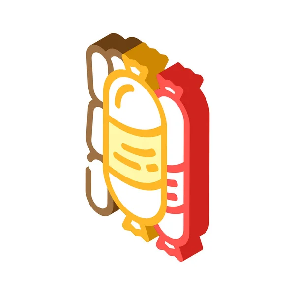 Sausage department isometric icon vector illustration — Stock Vector