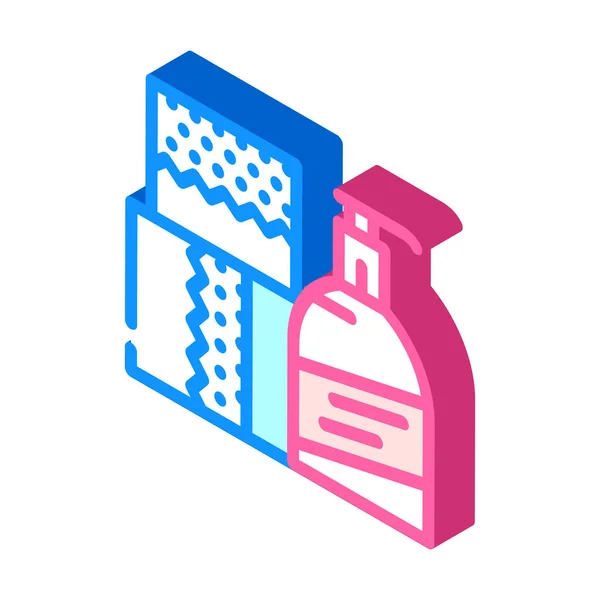Sanitary product department isometric icon vector illustration — Stock Vector