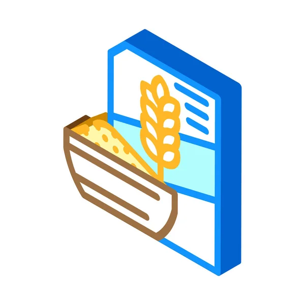 Porridge meal department isometric icon vector illustration — Stock Vector