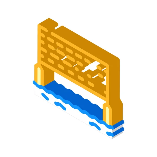 Siatkówka na wodzie izometryczny wektor ikony ilustracja — Wektor stockowy