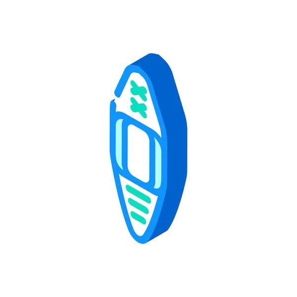 Kayak sport nautique icône isométrique illustration vectorielle — Image vectorielle