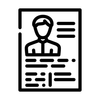 uygulama formu cv çizgi vektör çizimi