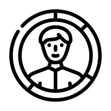 Skills aday çizgi vektör illüstrasyonu