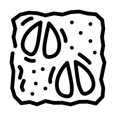 Hayvan ayak izi çizgisi ikon vektör çizimi