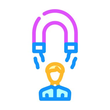 mıknatıs insanları renk vektör illüstrasyonu