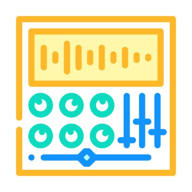 ses işleme video üretim renk vektör illüstrasyonuName