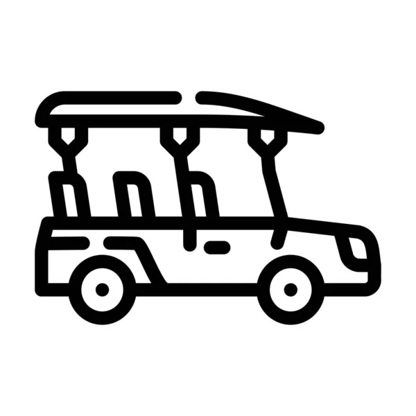 Safari auto linea icona vettoriale illustrazione — Vettoriale Stock