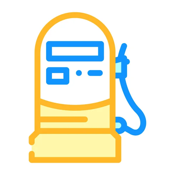 Gasolinera máquina expendedora color icono vector ilustración — Vector de stock