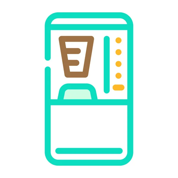 Máquina de café icono de color vector ilustración — Archivo Imágenes Vectoriales