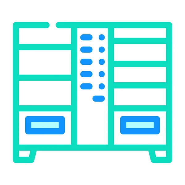 Máquina de venda automática dupla cor ícone vetor ilustração —  Vetores de Stock