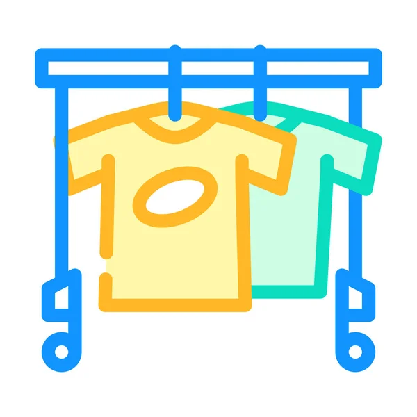 Vestuario con ropa para el icono de color actor ilustración vectorial — Vector de stock