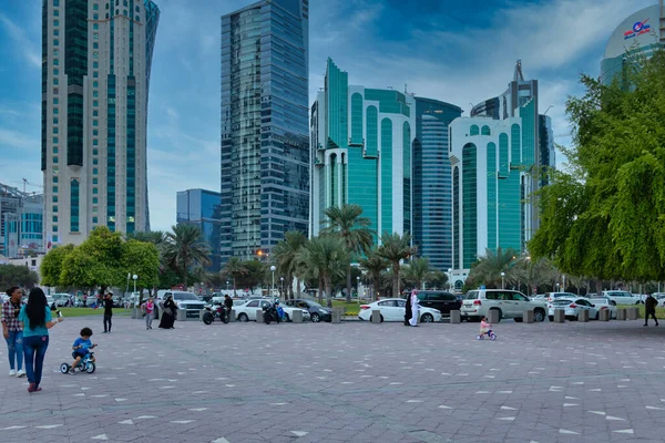 Sheraton Park Doha Qatar Après Midi Tourné Avec Des Gens — Photo