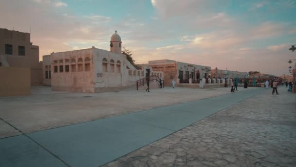 Souq Wakra Souk Waqif Wakra Heritage Village Qatar Espectáculo Principal — Vídeo de stock
