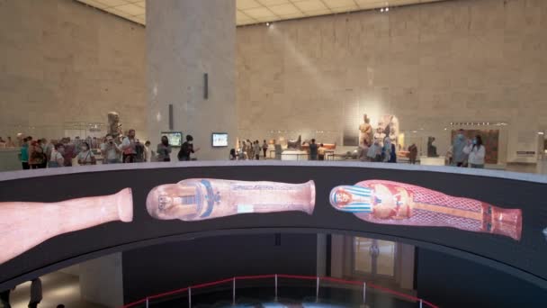 Het Nationaal Museum Van Egyptische Beschaving Nmec Caïro Egypte Interieur — Stockvideo