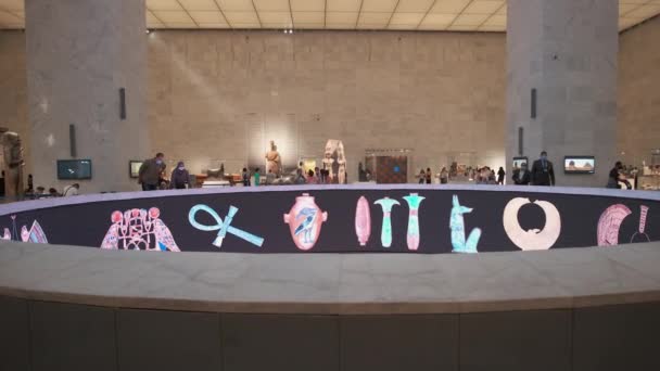 Het Nationaal Museum Van Egyptische Beschaving Nmec Caïro Egypte Interieur — Stockvideo