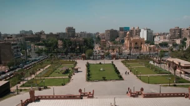 Heliopolis Cairo Egitto Dalla Cima Del Barone Empain Palace Zoom — Video Stock