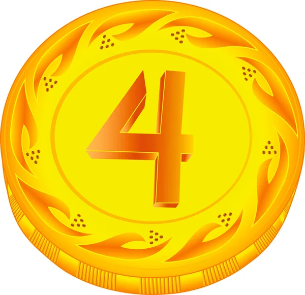 4 コイン — ストックベクタ