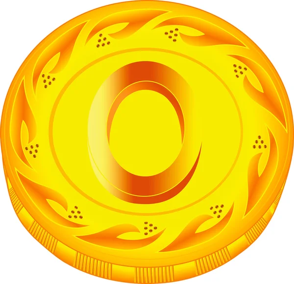 Монета нуль — стоковий вектор