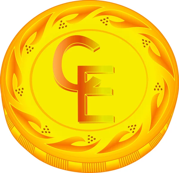 Ecu coin — Stock Vector