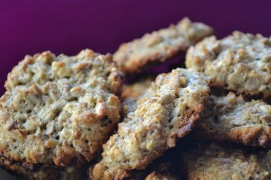 Yulaf ezmeli kurabiye tohumları ile