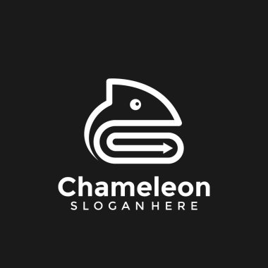 Bukalemun Oku Yaratıcı logo tasarımı element vektör illüstrasyonu