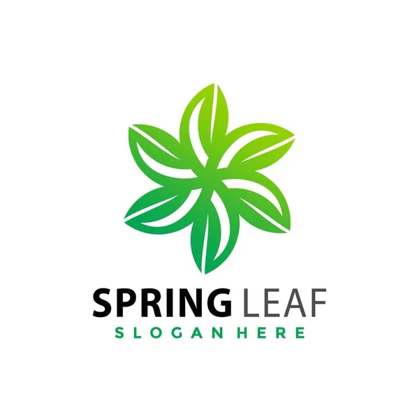 Nature Green Leaf Logo Illustration Vectorielle Design — Image vectorielle