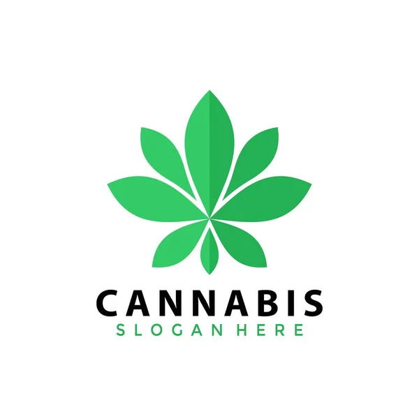 Creative Cannabis logo Tasarımını Vektör Resimlemesi Yapıyor