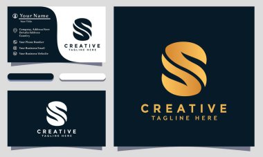 Modern yaratıcı S Logosu Tasarımı ve Şablonu. S SS simgesinin baş harfleri vektör tabanlı monogram ve harfler