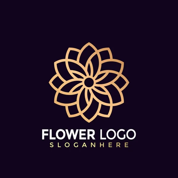 Çiçek Nilüfer Butiği Modern Logo Simgesi Tasarım Vektörü İllüstrasyonu