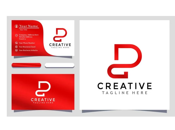 İlk Letter PD yaratıcı logo tasarım vektör çizimi, minimalist zarif, modern şirket kartviziti şablonu
