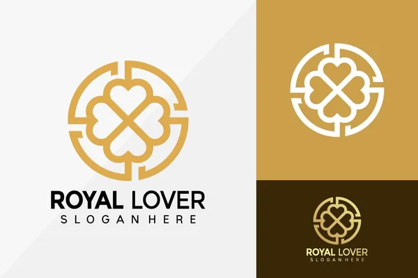 Lüks Kraliyet Yonca Logosu Tasarımı, Marka Kimlik logo vektörü, modern logo, Logo Tasarımları Vektör İllüstrasyon Şablonu
