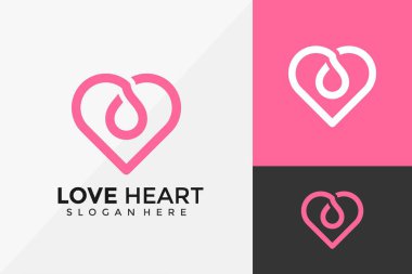 Love HEarth Logo Tasarımı, Modern Logo Tasarımı Vektör Resimleme Şablonu