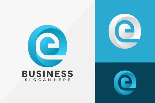 Carta Business Logo Design Design Logo Moderno Modelo Ilustração Vetorial —  Vetores de Stock