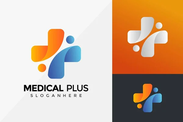 Zdrowie Medycyna Firma Logo Design Modern Logo Designs Vector Illustration — Wektor stockowy