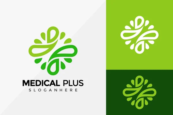 Sağlık ve Tıbbi Artı Logo Tasarımı, Modern Logo Tasarımı Vektör İllüstrasyon Şablonu