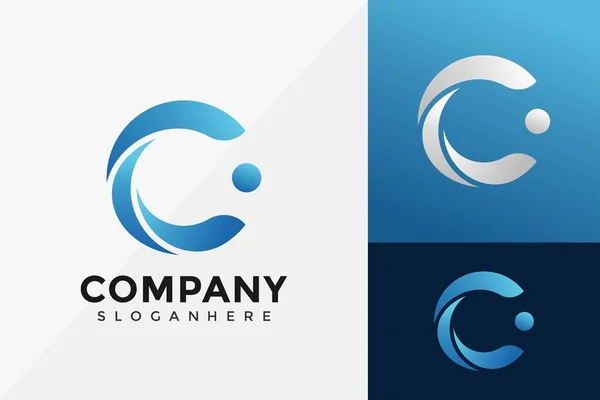 List Wave Logo Design Nowoczesne Wzory Logo Szablon Ilustracji Wektorowej — Wektor stockowy