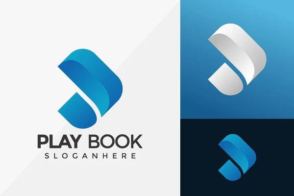 Medya Logo Şablonu, Modern Logo Tasarımı Vektör Resimlendirme Şablonu Oynat