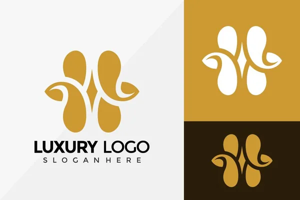 Letter Luxury Logo Design Brand Identity Logos Designs Vector Illustration — Vector de stock