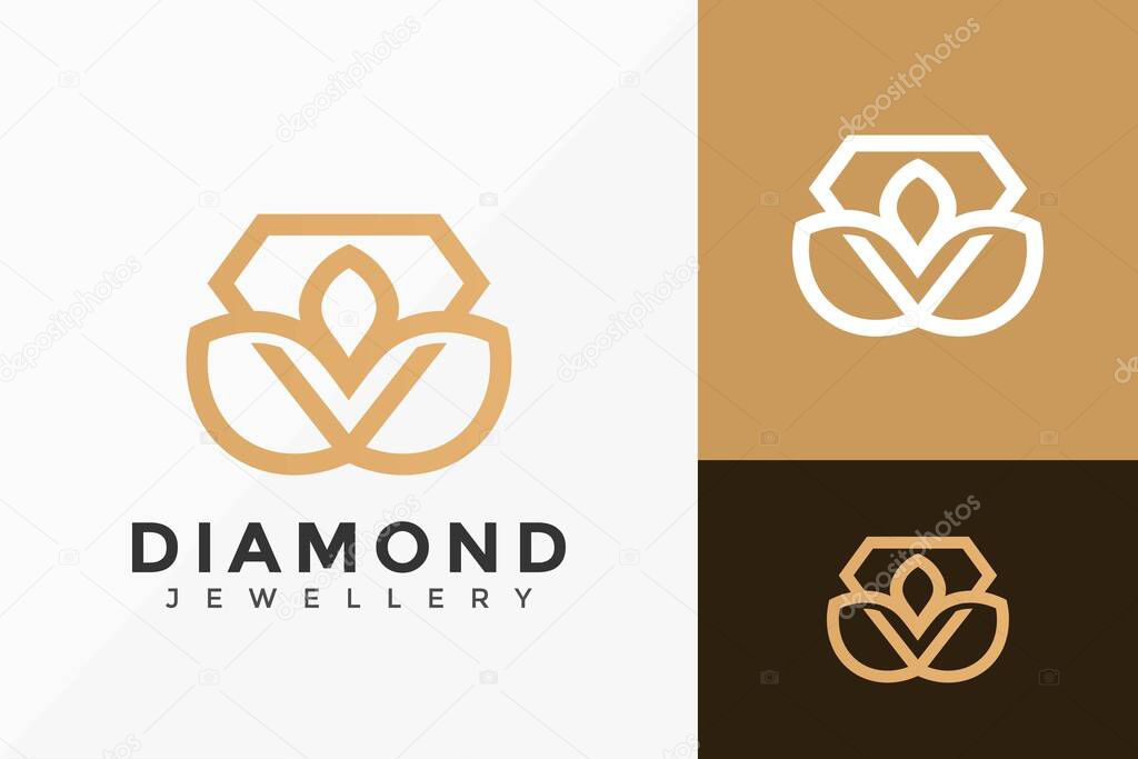 Diamond Jewellery Logo Design, Brand Identity Logos Designs Vector Illustration Template