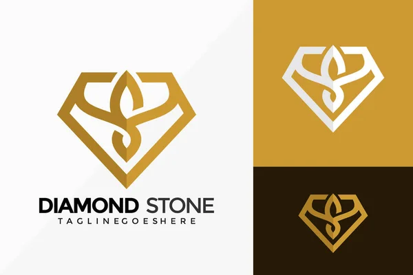 Дизайн Векторного Логотипа Буквы Diamond Stone Абстракция Концепция Дизайна Логотипы — стоковый вектор