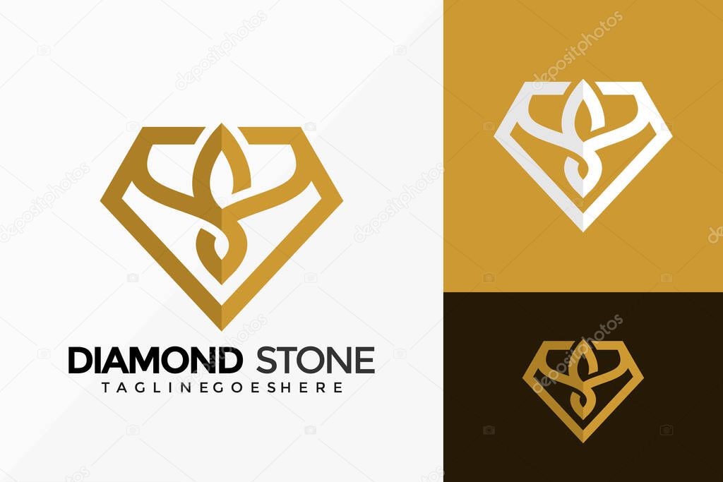 Letter S Diamond Stone Logo Vector Design. Abstract emblem, designs concept, logos, logotype element for template.