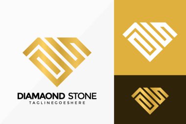 Premium Letter DS Diamond Stone Logo Vektör Tasarımı. Şablon için soyut amblem, tasarım konsepti, logolar, logotip ögesi.