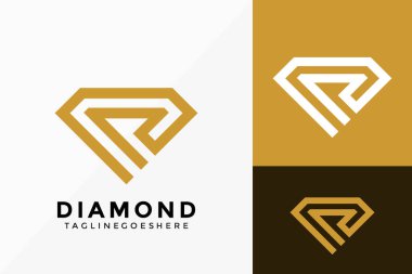 Premium Diamond Kristal Logo Vektör Tasarımı. Şablon için soyut amblem, tasarım konsepti, logolar, logotip ögesi.
