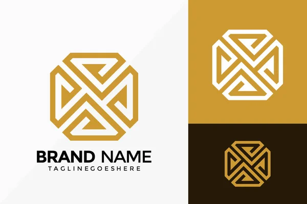 Diseño Vectorial Del Logotipo Joyería Del Diamante Emblema Abstracto Concepto — Vector de stock
