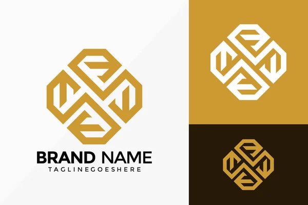 Letter Diamond Jewelry Logo Vector Design Abstraktní Znak Koncepce Návrhů — Stockový vektor