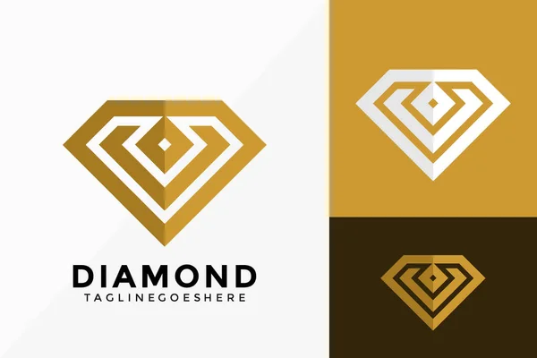 Абстрактный Diamond Vector Design Эмблема Концепция Дизайна Логотипы Элемент Логотипа — стоковый вектор