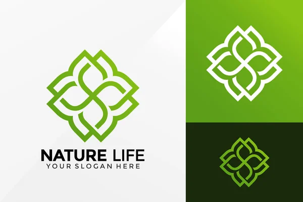 Tree Nature Life Logo Vector Ontwerp Merk Identiteit Embleem Ontwerpen — Stockvector