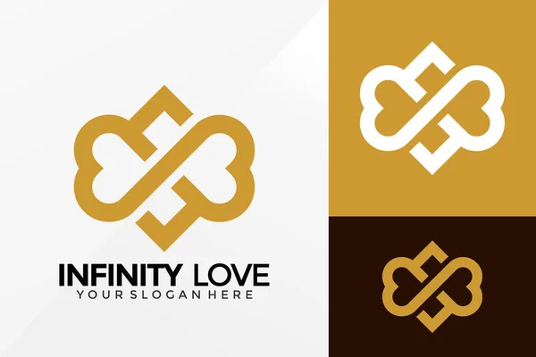 Sonsuz Aşk Logosu Tasarımı, Marka Kimlik logo vektörü, modern logo, Logo Tasarımları Vektör İllüstrasyon Şablonu