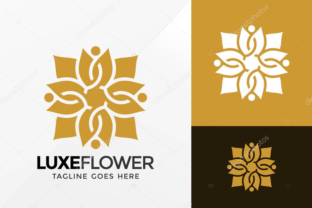 Luxury Beauty Flower Ornament Logo Design, Brand Identity Logos Designs Vector Illustration Template