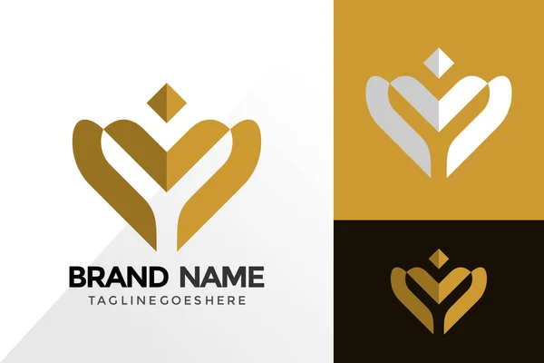 Letra Luxo Jewellery Logo Design Abstract Logos Designs Concept Template — Vetor de Stock